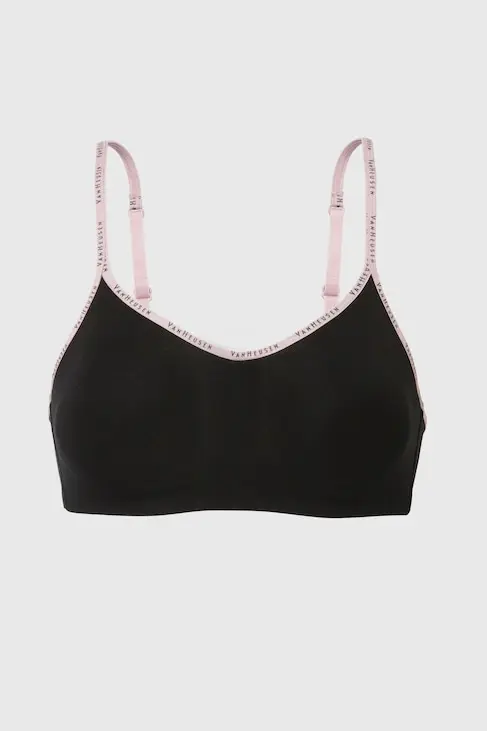 Van Heusen Women Pure Black Solid Seamless Cups Non Padded Cami Bra