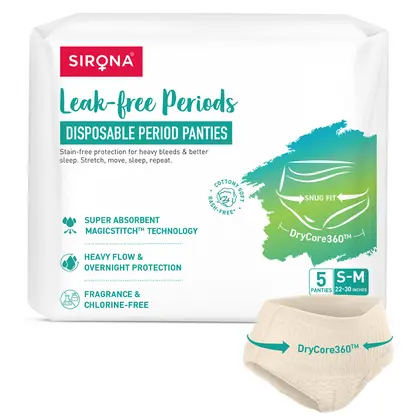Sirona-Disposable Period Panties for Women (Pack of 5 Panties)