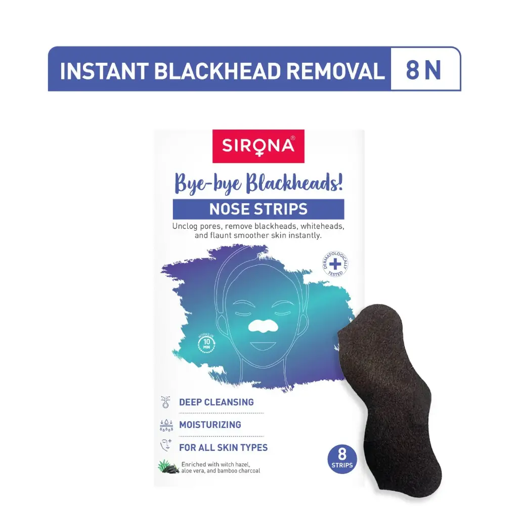 Sirona-Bamboo Charcoal Nose Strips (Pack of 8) 