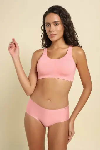 Van Heusen Women Salmon Solid Wireless Non Padded Bra