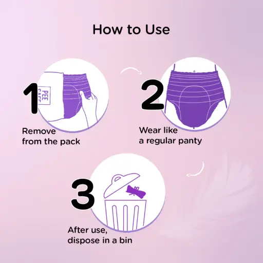 [pack of 4] Pee safe-Disposable Period Panty (M-L) Pack of 4
