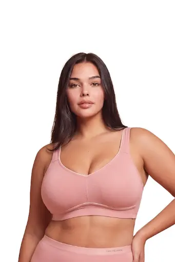 Van Heusen Women Old Rose Solid Plus Size Wireless Minimizer Bra