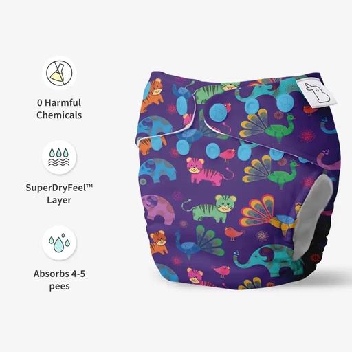 UNO Regular Cloth Diaper with only Dry Feel Pad (No Booster)