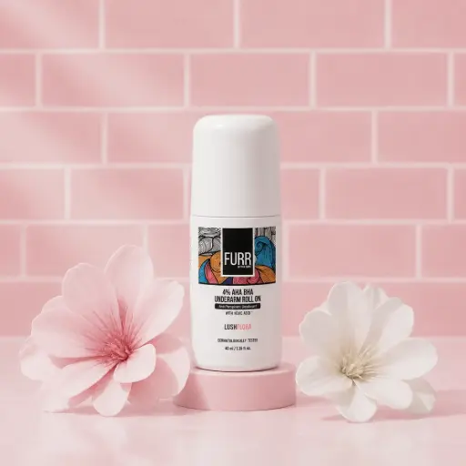 [FURR 4% AHA BHA-FLORAL ROLL ON] Pee Safe-FURR 4% AHA BHA Underarm Roll On-Flora-40ml