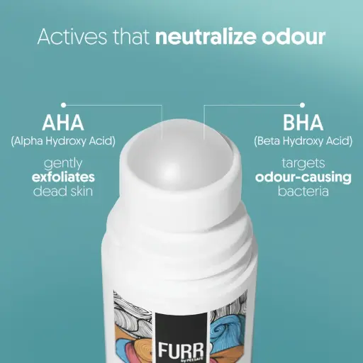 [Furr 4% aAHA BHA Uderarm roll on] Pee Safe-FURR 4% AHA BHA Underarm Roll On-Aqua Fresh-40ml