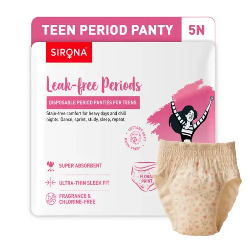 [SIRONA-PERIOD PANTS-PACK OF 5] Sirona-Disposable Teens Period Pants - Pack of 5