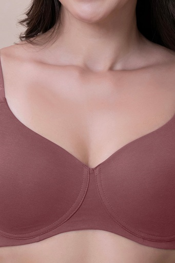 Amante-Breathe Bliss Padded Non-Wired T-Shirt Bra - Wild Ginger