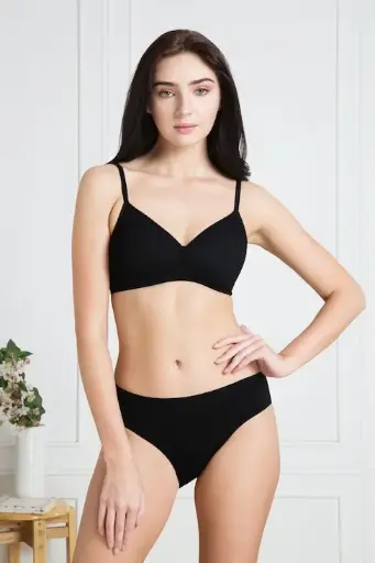 Van Heusen Women Black Solid Wireless Padded T-Shirt Bra