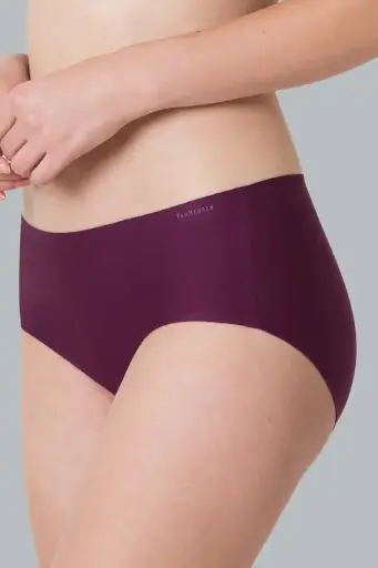 Van Heusen Women Pickled Beet Solid No Visible Panty Line Easy Stain Release Gusset Invisilite Hipster Panty