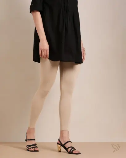 Twin Birds-Cotton Ankle Legging - Butter Scotch