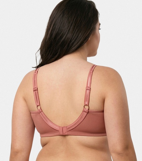 Enamor-Full Support Super Lift Women's Cotton Everyday Minimizer Bra - Non Padded, Wirefree, Full Coverage - (Rosette)